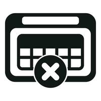 Calendar time filter content icon simple vector. Smart database vector