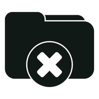 Restricted folder access icon simple vector. Content filter vector