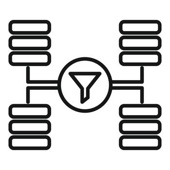 Smart access data icon outline vector. Network cloud vector