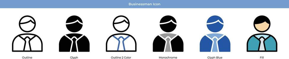 Businessman Icon Set vector