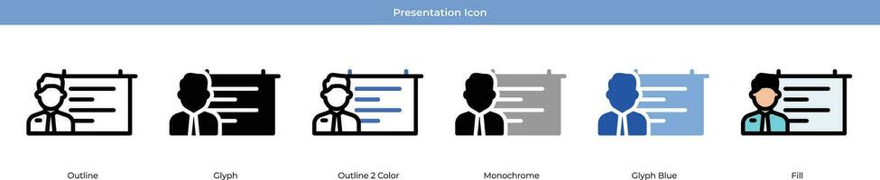 Presentation Icon Set vector