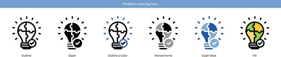 problema resolviendo icono conjunto vector