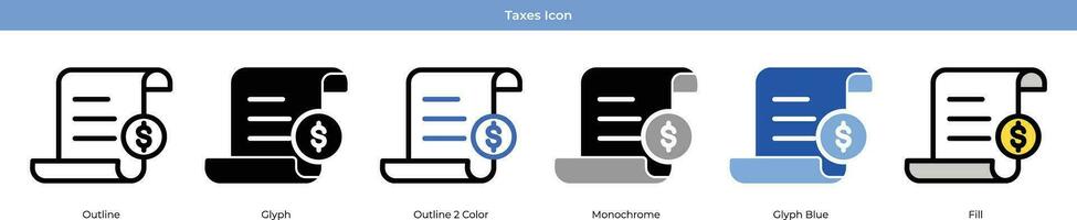 Taxes Icon Set vector