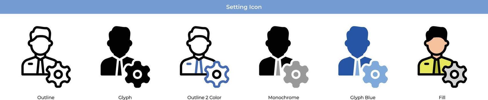 Setting Icon Set vector