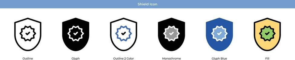 Shield Icon Set vector