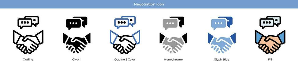 Negotiation Icon Set vector