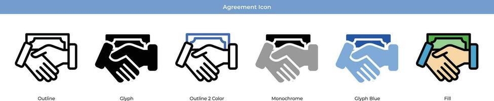 Agreement Icon Set vector