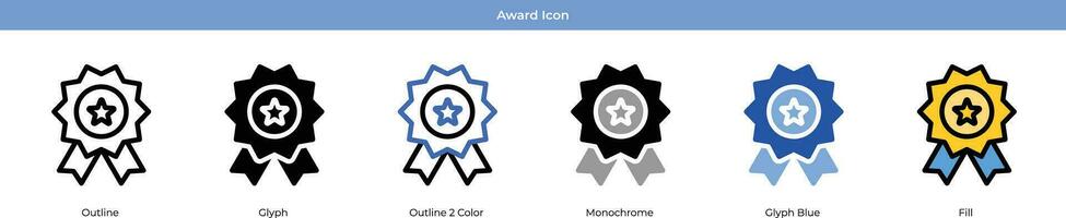 Award Icon Set vector
