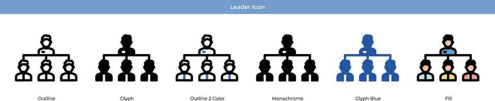 Leader Icon Set vector