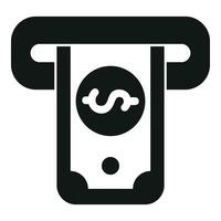 Atm cash help icon simple vector. Advisor help vector