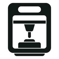 Monitor bioprinting icon simple vector. Eye future vector