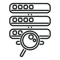 Search filter server icon outline vector. Leak process vector