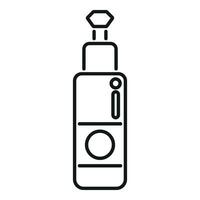 Sonograph cream bottle icon outline vector. Ultra sound vector