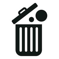 Garbage content filter icon simple vector. Work idea vector