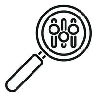 Search zoom filter icon outline vector. App data vector