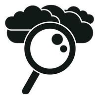 Cloud search filter icon simple vector. Bookmark online vector