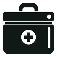 Medical box aid icon simple vector. Organ heart vector