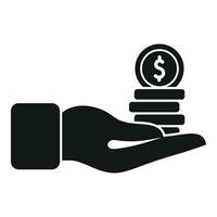 Take money coins icon simple vector. Marketing help vector