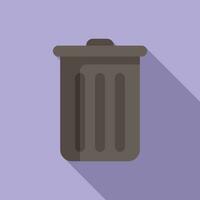 Recycle bin filter folder icon flat vector. Online upload vector