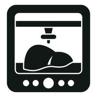 Liver printing box icon simple vector. Medical bio science vector