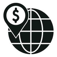 Global finance support icon simple vector. Economic social vector