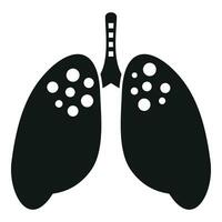 Lungs transplant icon simple vector. Anatomy human organ vector