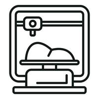 Bioprinting organ icon outline vector. Liver organ vector