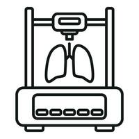 Organ printer bioprinting icon outline vector. Organ monitor vector