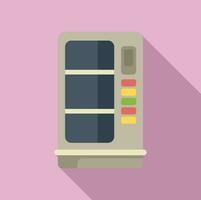 Empty drink machine icon flat vector. Drinking sell vector