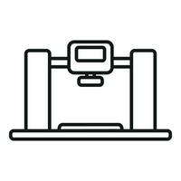 Modern medical printer icon outline vector. Science bioprinting vector