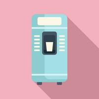 Water drinking machine icon flat vector. Push design vector