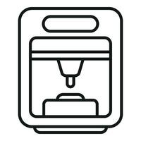 Monitor bioprinting icon outline vector. Eye future vector