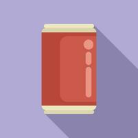 Tin can drink icon flat vector. Vending machine vector