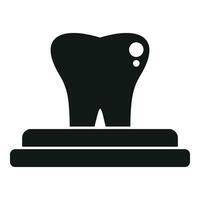 Tooth bioprinting icon simple vector. Human machine vector