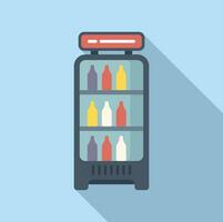 Workplace vending machine icon flat vector. Portable bottle vector