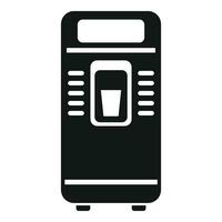 Office drinking machine icon simple vector. Machinery push vector