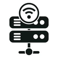 Server data wifi cloud icon simple vector. Internet provider vector