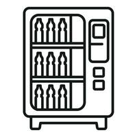 Office drinking machine icon outline vector. Machinery push vector