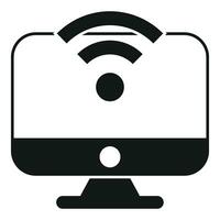Wifi computer connection icon simple vector. Storage cloud vector