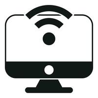 Wifi computer connection icon simple vector. Storage cloud vector