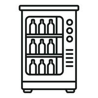 Device container food icon outline vector. Drink machine vector