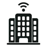 Building internet provider icon simple vector. Data server location vector