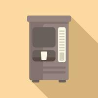 Device container food icon flat vector. Drink machine vector