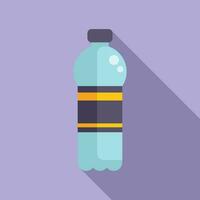 Water bottle icon flat vector. Snack food beverage vector