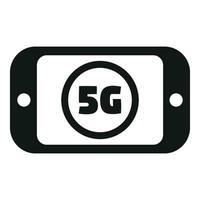 5G phone internet icon simple vector. Digital modern network vector