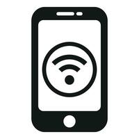 Wifi cloud smartphone icon simple vector. Cloud information admin vector