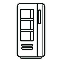 Transported vending machine icon outline vector. Drink cooler vector