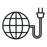 Global internet provider icon outline vector. Storage online cloud vector