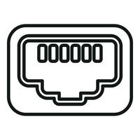 Lan port icon outline vector. Internet provider service vector