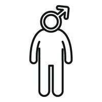 Man gender identity icon outline vector. Couple agender vector